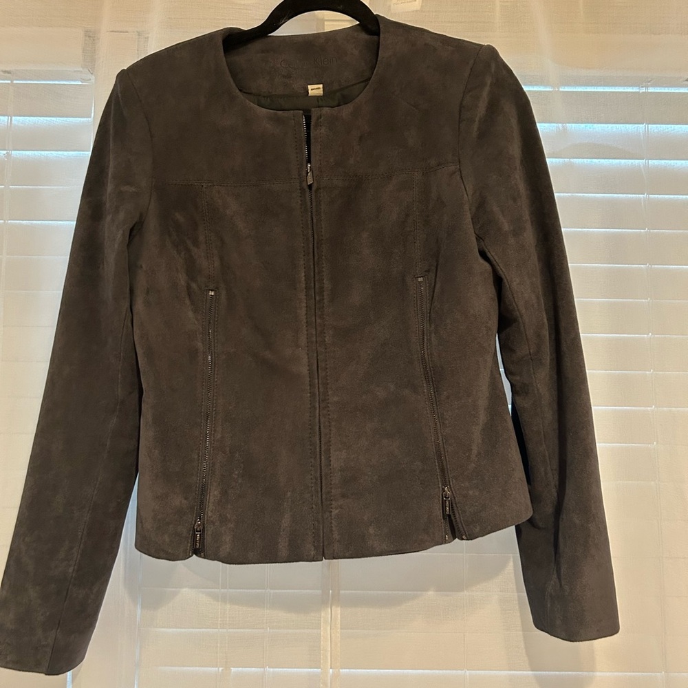 Women's Gray Suede Jacket